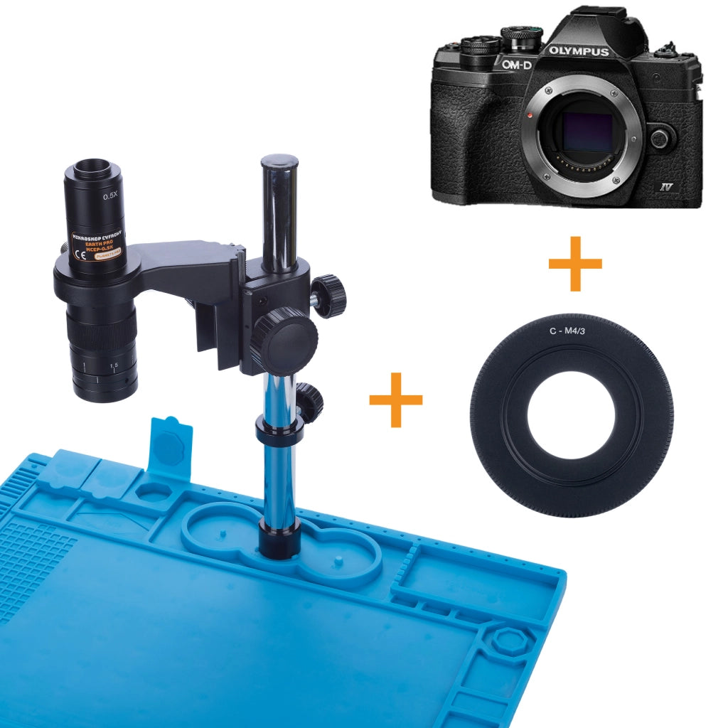 Adattatore C-Mount a Micro 4/3 – Compatibile con Fotocamere Olympus PEN e Panasonic | Alluminio Ossidato, Alta Durata
