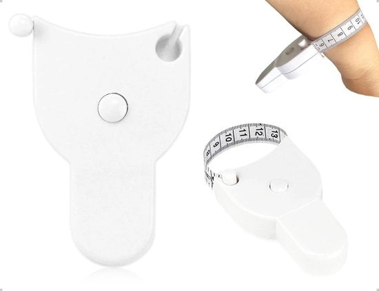 Misuratore ergonomico retrattile con scala doppia in pollici e centimetri - 150 cm di lunghezza - Materiale robusto - Facile da utilizzare