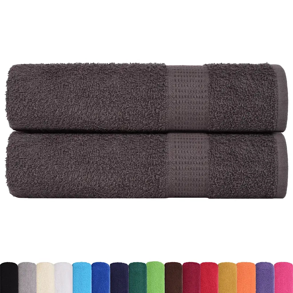 vidaXL Asciugamani 2 pz Antracite 50x100 cm 360 g/m² 100% Cotone