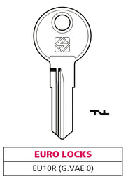 Silca CHIAVE ASC EU10R (G. VAE 0) EURO LOCKS 10.00 pz