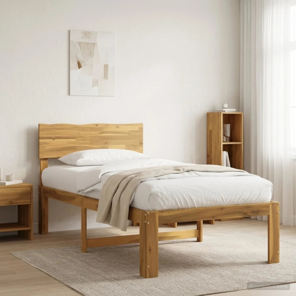 Letto Singolo con Testiera ROSTOCK Bianco 75 x 190 cm 903355