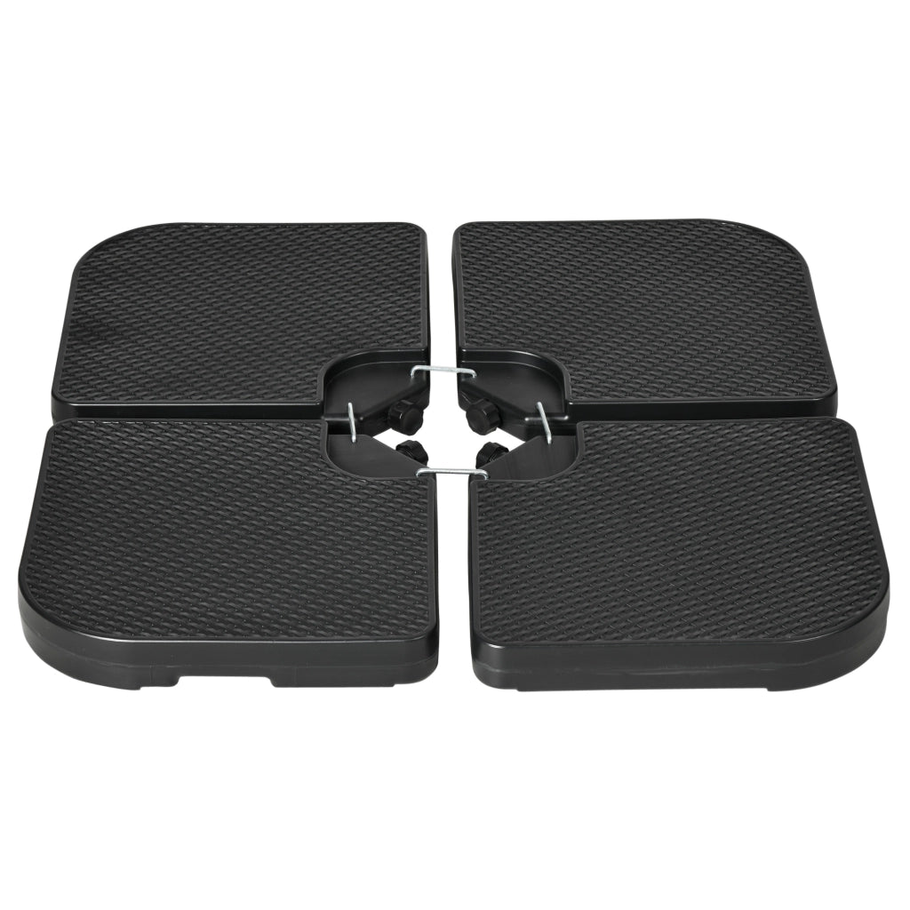 Base per Parasole 4 Pezzi ¨C zephmum ¨C Nero 99x99x8 cm