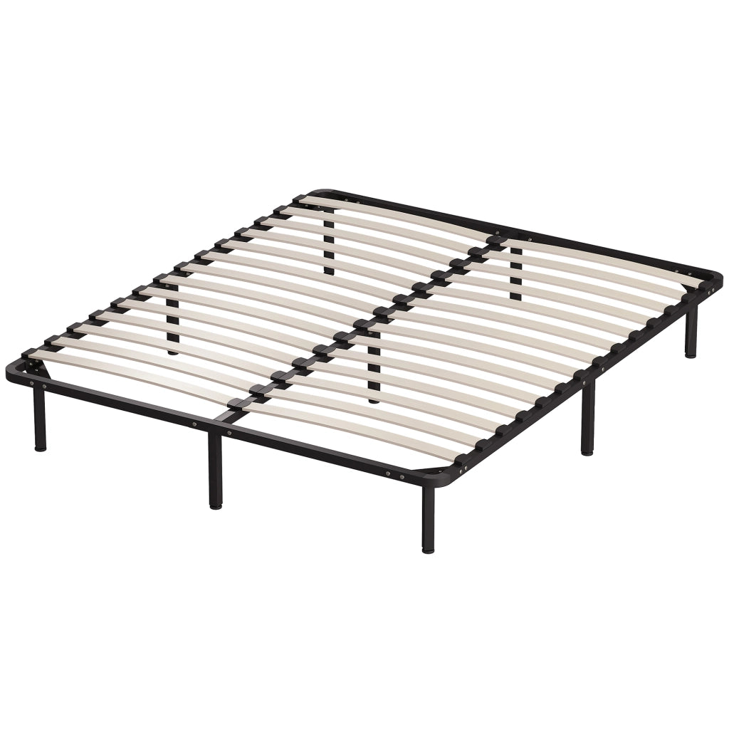 Letto Matrimoniale Contenitore in Legno Massello con Rete a Doghe ¨C Zephmum ¨C 160x190 Nero