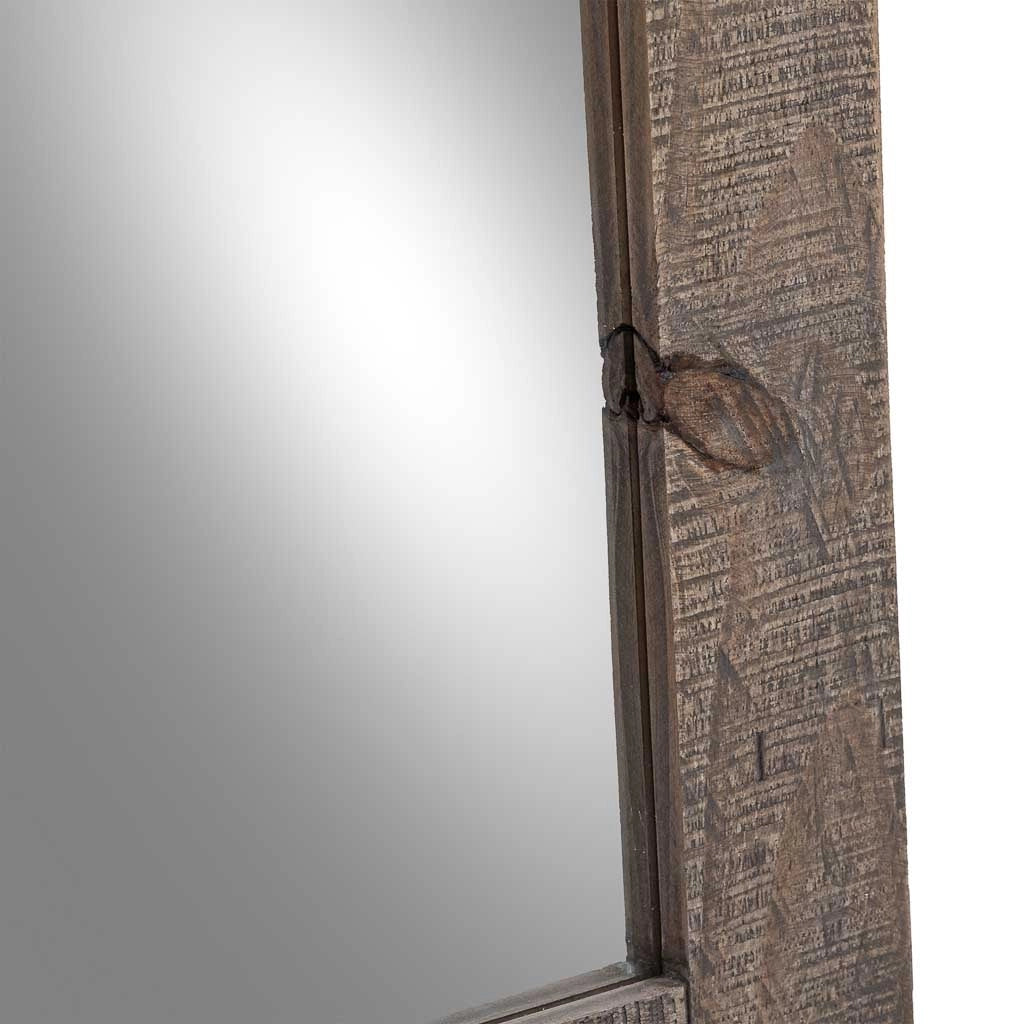 Specchio rettangolare in legno marrone 70x3x180h cm