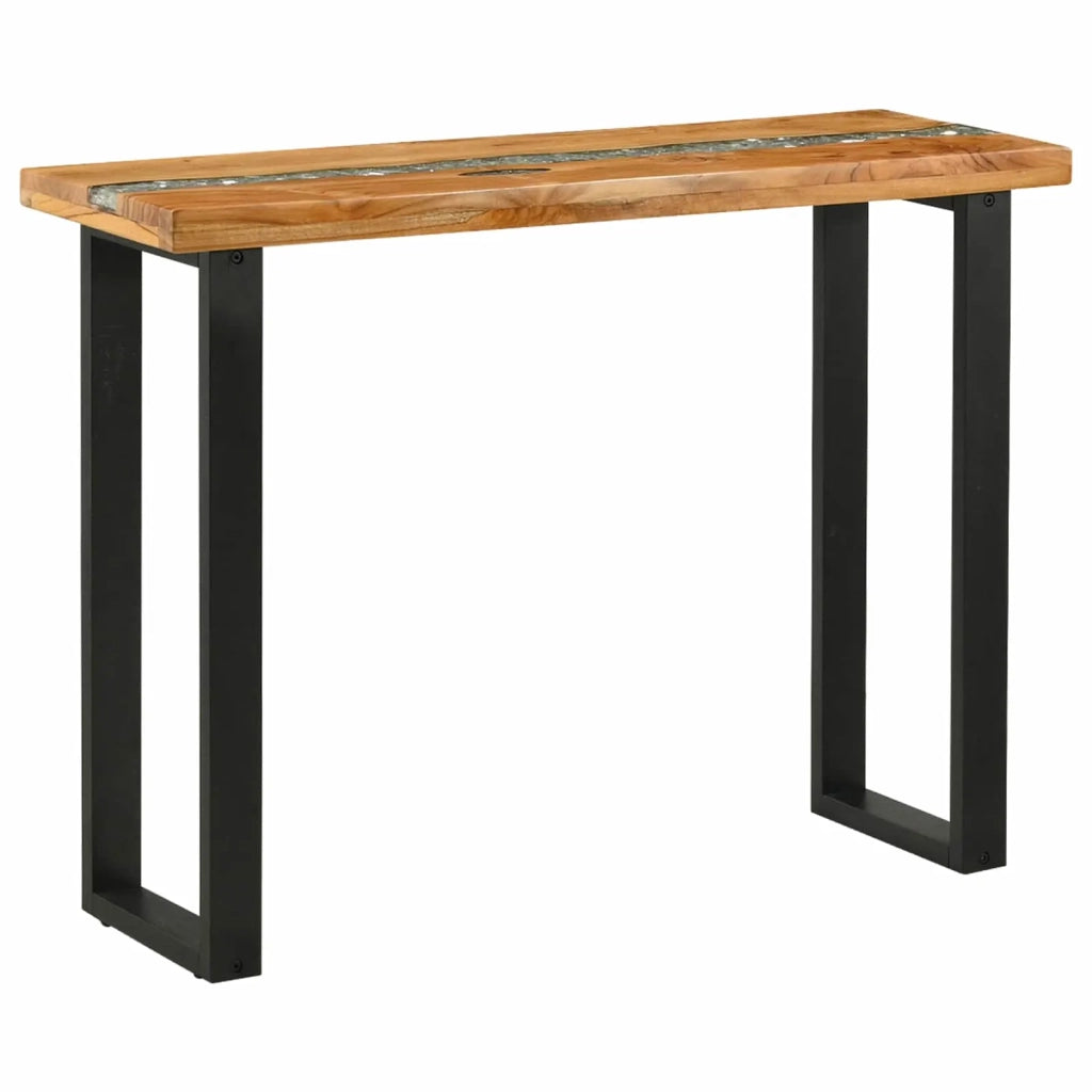 Tavolo consolle Marrone 100 x 35 x 75 cm Legno di teak solido