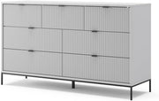 Cassettiera per camera da letto Eliza, Grigio, 42 x 81 cm, per la conservazione di abbigliamento e oggetti per la casa