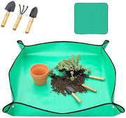Matrice per piante, matrice per piante pieghevole, tappeto per giardino impermeabile, tappeto per giardino, matrice per piante per vasche, con 3 paletti per interni, ombrello per piante, impermeabile, 75 x 75 cm