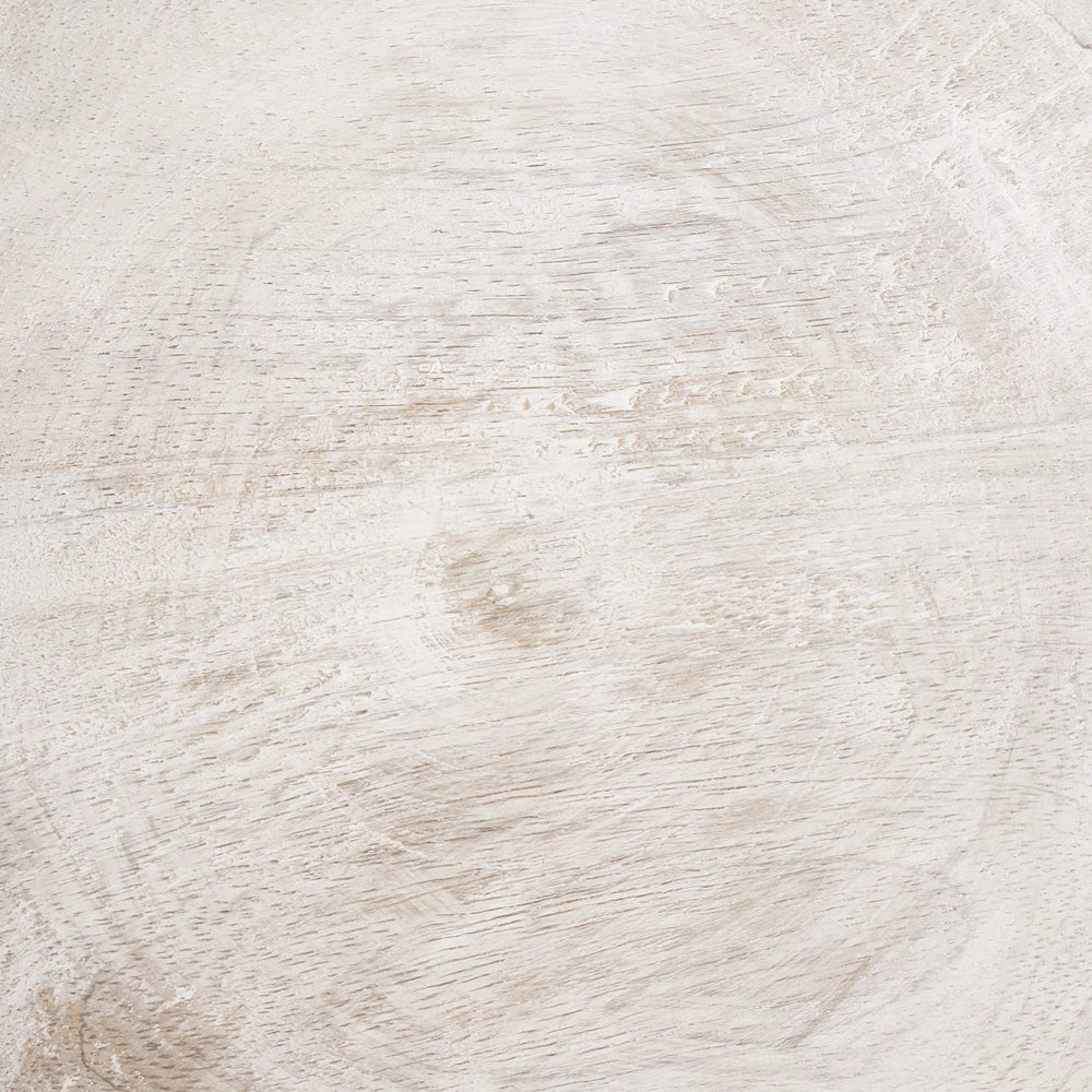 Set di 2 ciotole per frutta in legno di mango fatte a mano in stile moderno marrone chiaro