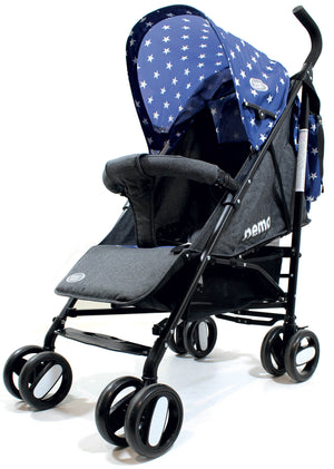 Passeggino Leggero per Bambini Pieghevole con Borsa Nemo Blu con Stelle