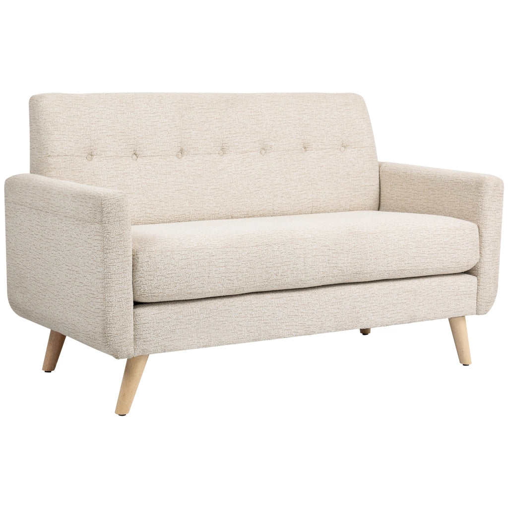 Divano 2 posti tessuto beige ¨C Zephmum ¨C 134x71x82 cm