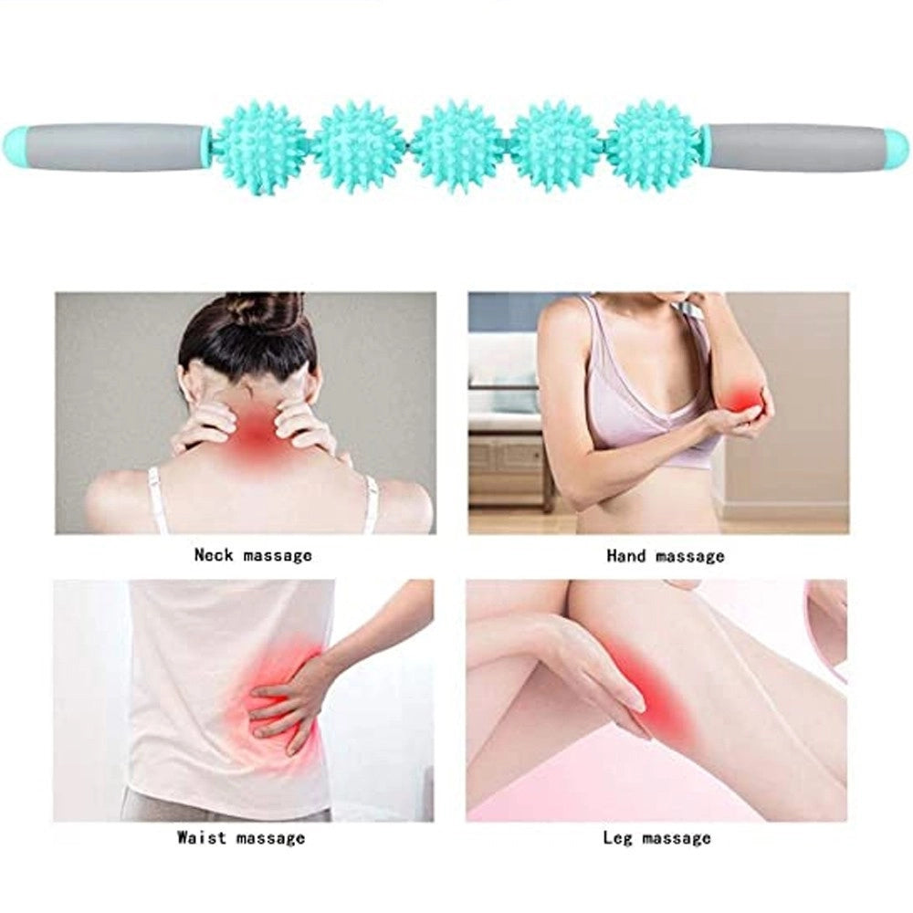 Trade Shop - Rullo Bastone Massaggio Muscolare 54cm Per Gambe, Schiena, Migliora Circolazione -