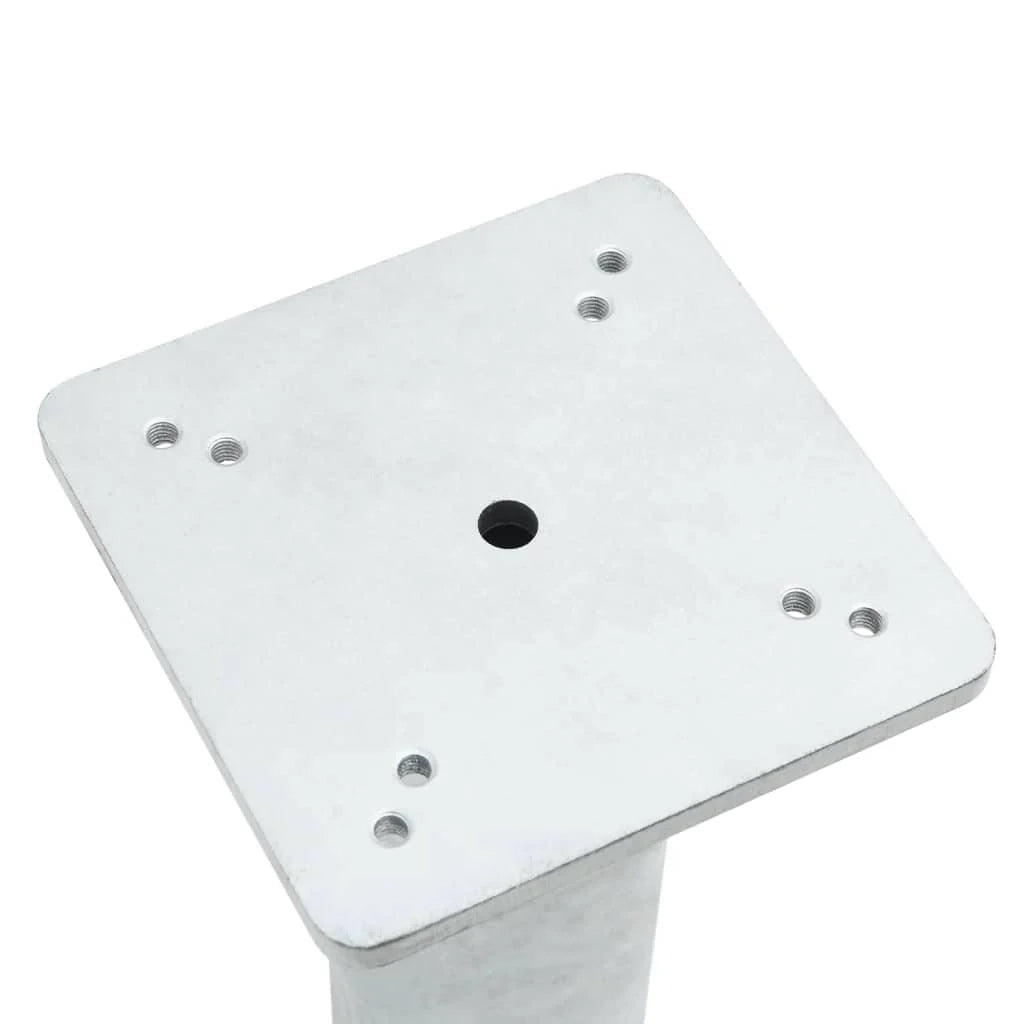 Base per ombrellone da interrare 16 x 16 x 39,5 cm stabile e salvaspazio in acciaio argentato 02_0056360