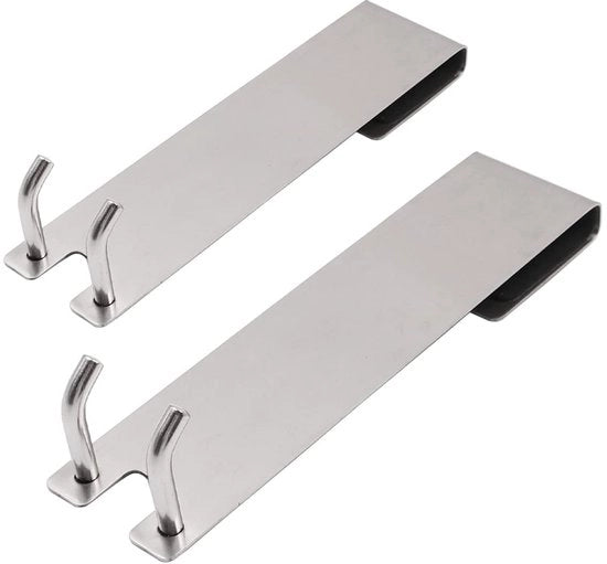 Haken per doccia in acciaio inossidabile - 2 pezzi - resistente alle graffi - antiscivolo - adatto per vetro doccia senza cornice - fissaggio solido - haken per doccia