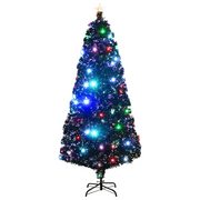 Albero di Natale Preilluminato con Supporto e LED 180 cm Fibra Ottica 284302