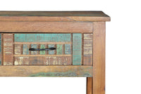 Consolle a 2 cassetti in legno di riciclo