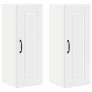 Set di 2 pensili da cucina moderni 30 x 31 x 80 cm in legno composito bianco 02_0054350