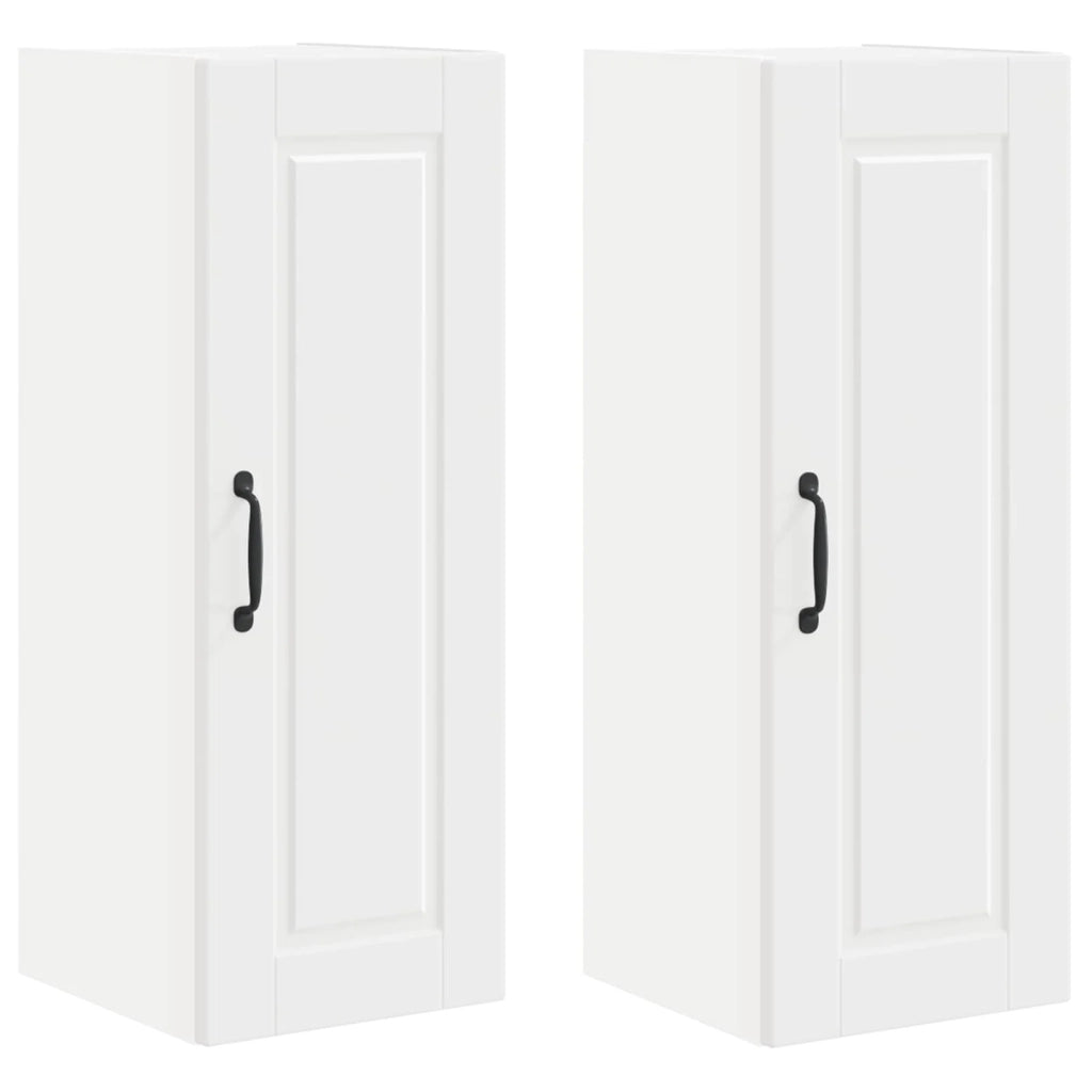 Set di 2 pensili da cucina moderni 30 x 31 x 80 cm in legno composito bianco 02_0054350