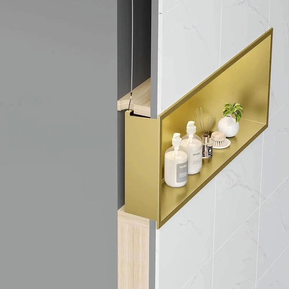 Mensola Bagno Led 30x45 Brush Gold