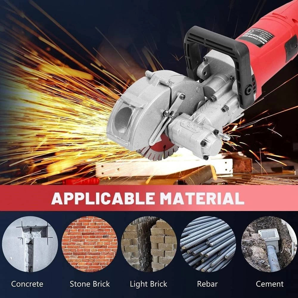 Trade Shop - Tracciatrice Scanalatrice A Disco 5 Dischi Scanalatore Muro 2800w Pompa Acqua -