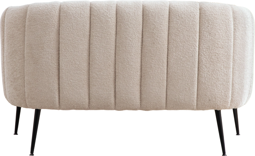 Divano 2 Posti Chenille con Gambe in Metallo ¨C Xylo ¨C Beige, Trapuntato
