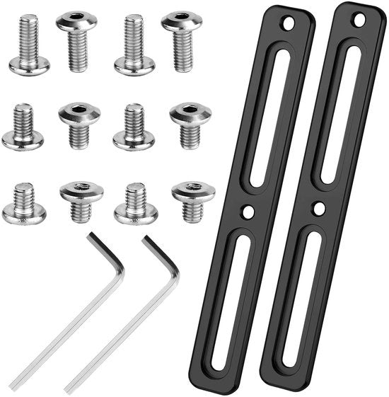 Adattatore di fissaggio - Porta pedali - In lega di alluminio leggera - Nero - Biciclette da corsa e mountain bike - Set da 2 pezzi