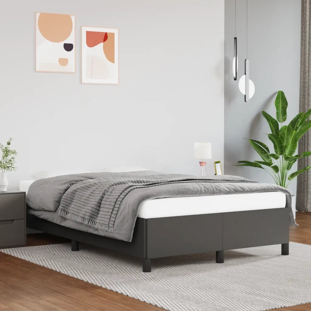 Giroletto senza Materasso Grigio 120x190 cm Similpelle 379526