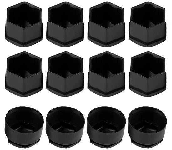 Kit di protezione per cerchi in acciaio - nero - 20 pezzi - 17mm - Auto - Hub - Viti - Protezione - Antisfondellamento - Kit di protezione per cerchi