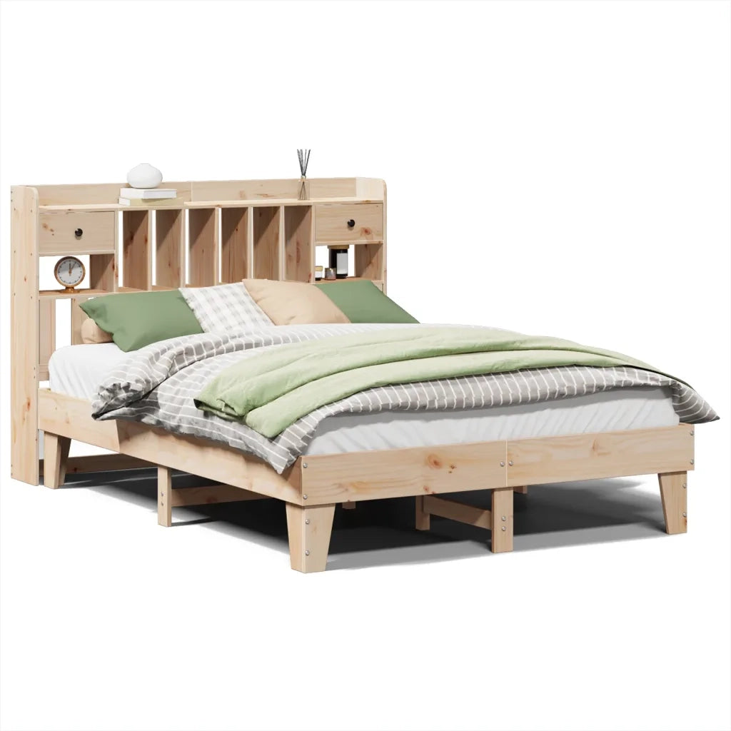Letto senza Materasso 140x200 cm in Legno Massello di Pino 3308843