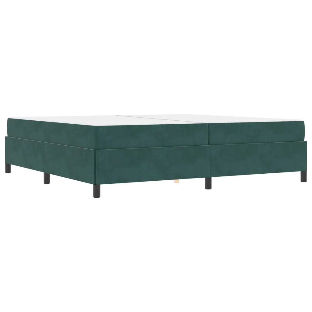 Struttura del letto Verde Scuro 200 x 200 cm Tessuto