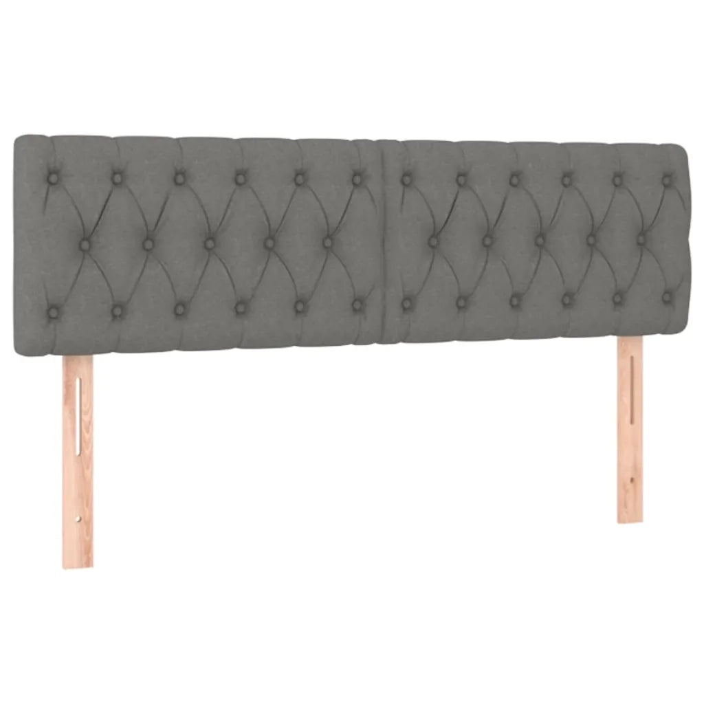 Giroletto a Molle con Materasso Grigio Scuro 160x200 cm Tessuto 3129962