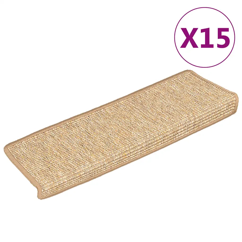 Tappetini Autoadesivi per Scale 15 pz Marrone Chiaro 65x25 cm cod mxl 71262