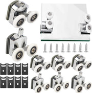 Ruote anti-rost per doccia 23 mm, 8 pezzi con viti per docce con porta scorrevole