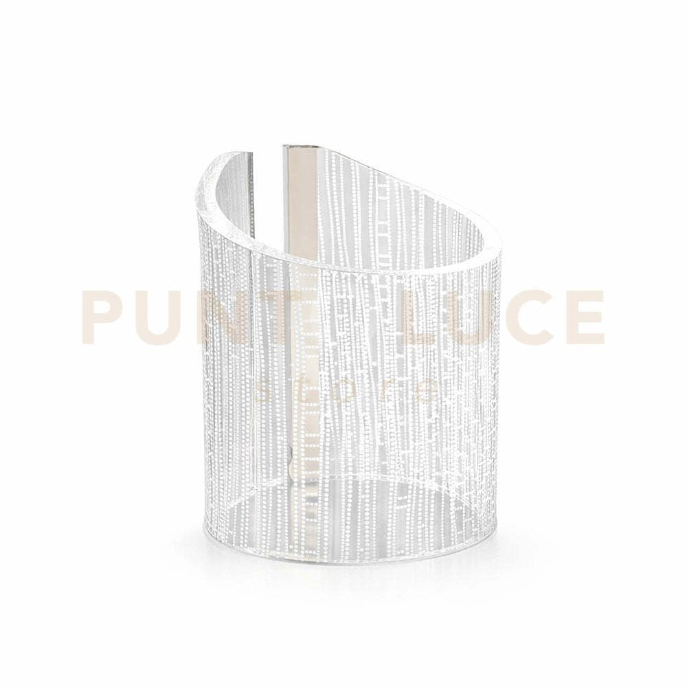 WAVE LAMPADA DA TAVOLO 01081 CALYPSO LED 4200°K  24 Volt - 12 W/Mt IN CRISTALLO ACRILICO TRASPARENTE DECORATO