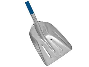 PALA IN ALLUMINIO PER NEVE E GRANAGLIE CON MANICO- - cm.32,5x42x169 - 1 pezzi AGEF