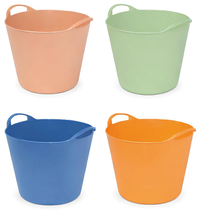 SECCHIO CONTENITORE MULTIUSO ''FLEX-BAG'' lt. 42 - Ø cm. 45,5, Col. assortiti 12.00 pz