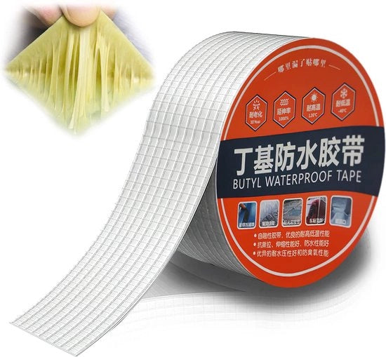 Cintura Butilica Sostenibile 50mm x 10m - Impermeabile, Autoadesivo, Cintura di Protezione per Riparazioni