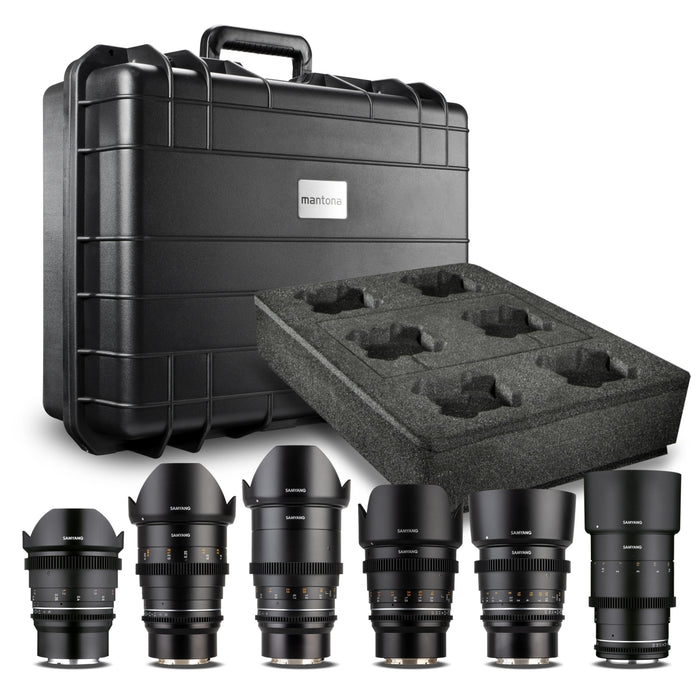 MF 14mm/24mm/35mm/50mm/85mm/135mm MK2 VDSLR Video Lenses Case Set per Sony E