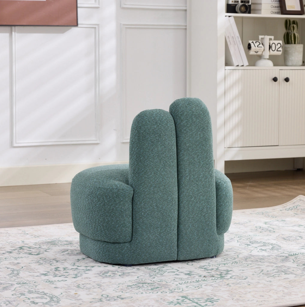 POUF A Forma di Coniglio Imbottito Verde in Tessuto, 6,2 kg