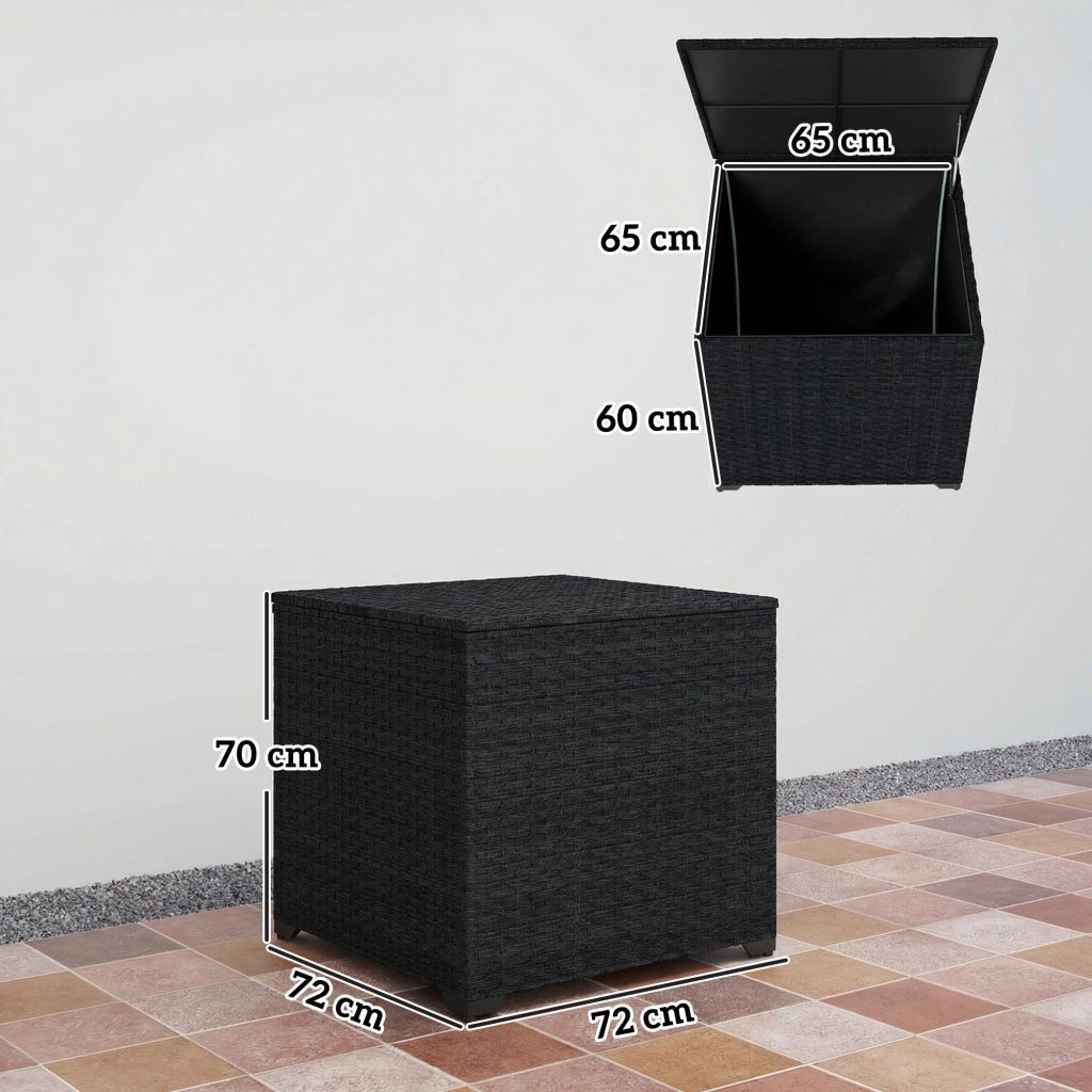 Coffre da giardino in resina ¨C zephmum ¨C 72x72x70cm nero
