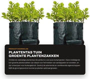 Sacche per piante da giardino - ventilati - medio formato - chiusura con elastici - prevenzione dei cerchi di radici - contenitori per verdure