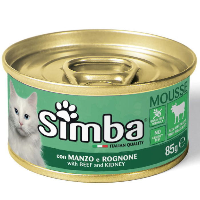 ALIMENTO PER GATTI 'MOUSSE' manzo e rognone - gr 85- 24 pezzi  - MONGE