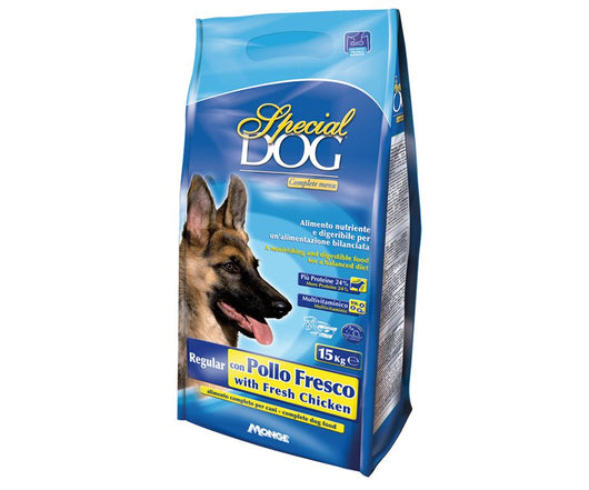 CROCCHETTE PER CANI ADULTI 'SPECIAL DOG' Regular c/pollo fresco - kg 15  - MONGE