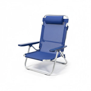 SPIAGGINA CON BRACCIOLI 'VIESTE' telo colore blu- 2 pezzi  - LIF