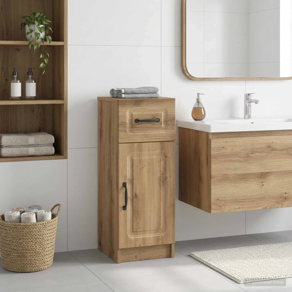 Mobiletto da Bagno UTRECHT Rovere Artigianale 30 x 31 x 77 cm 897714