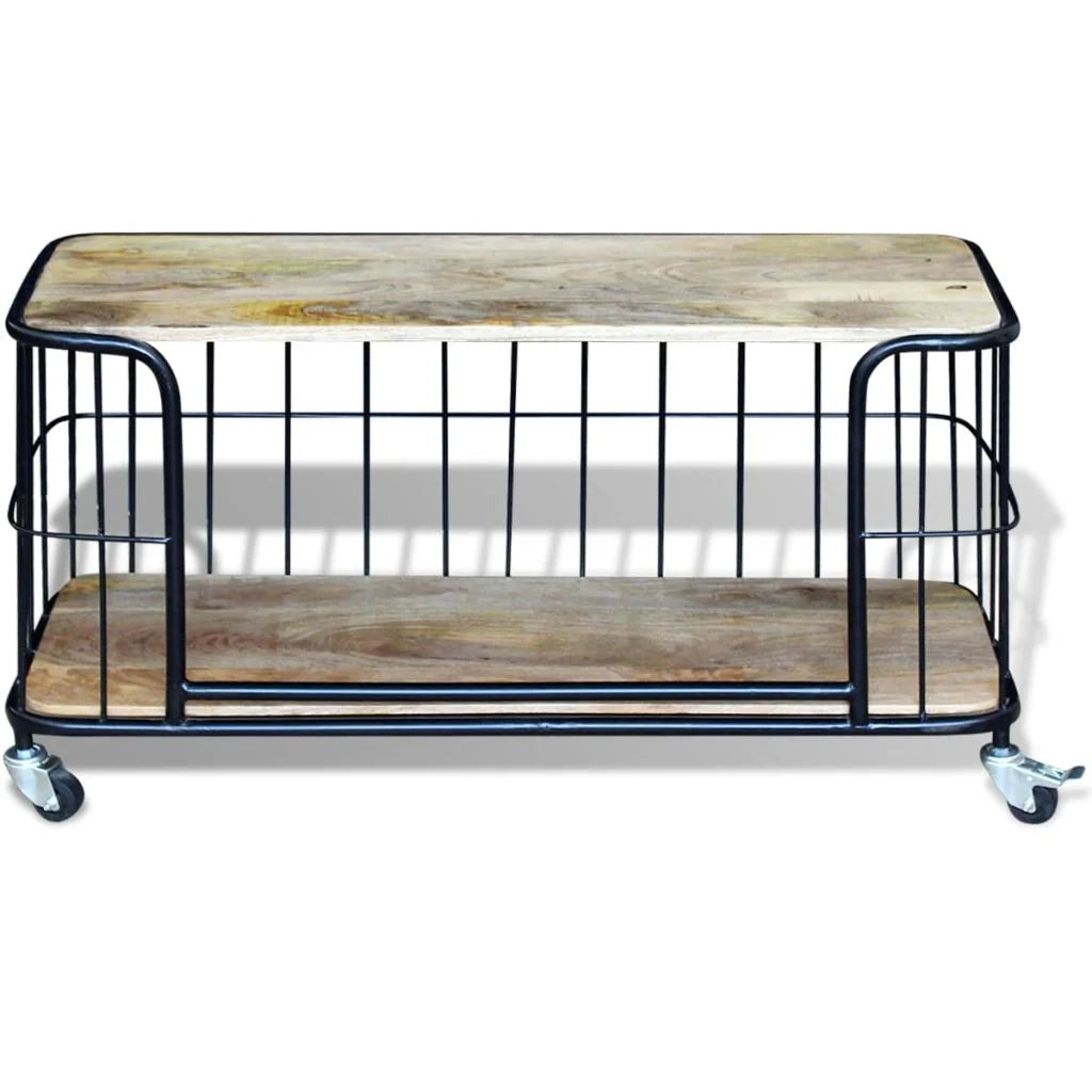 Mobile TV/credenza di design pratico 100 cm legno massello di mango 2502260