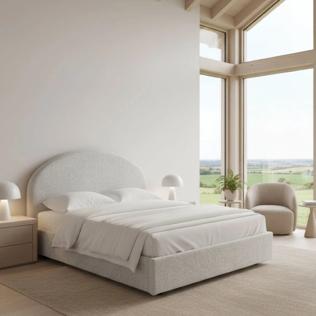 Letto Matrimoniale Archivio, Letto Matrimoniale Sfoderabile Made in Italy, Bianco