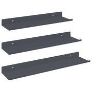 3 pz Mensola | Ripiano | Scaffale sospesa Antracite 40 x 9 x 2,5 cm Acciaio