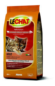 CROCCANTINI PER GATTI 'LE CHAT' manzo e ortaggi - kg 1,5  - MONGE