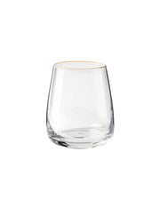 Bicchieri gold vetro, set 6 pezzi