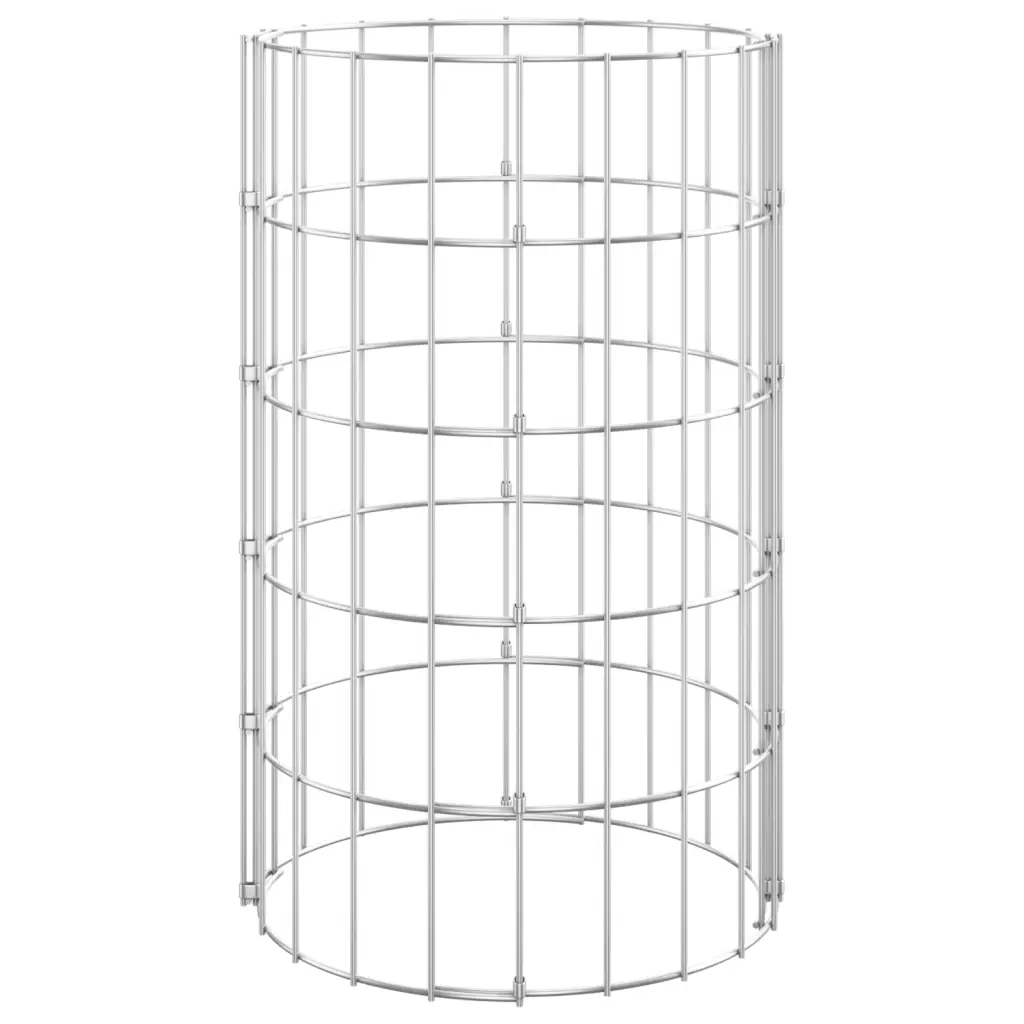 Fioriere Gabbione Circolare 3 pz in Acciaio Zincato Ø30x50 cm 152019